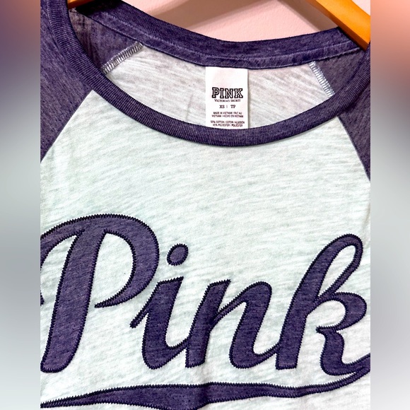 PINK Victorias Secret Raglan Tee size XS - Picture 2 of 5